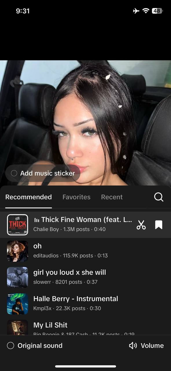 Original sound turned off (correct)